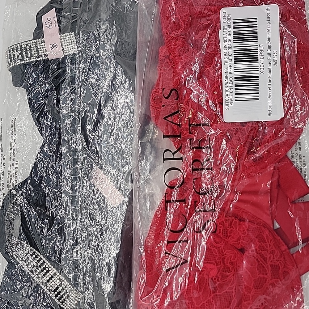 Lot of 2 Brand New w/ Tags 42DDD Victoria's Secret Bras w/ Metallic Logo! - Picture 4 of 7